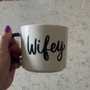 Wifey White Mug with Black Handle